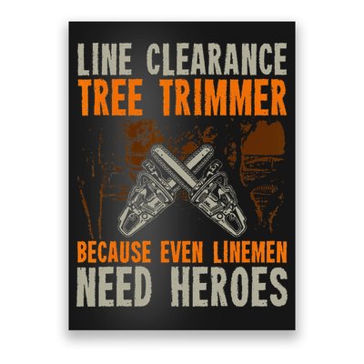 Line Clearance Tree Trimmer Arborist Poster