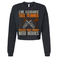 Line Clearance Tree Trimmer Arborist Cropped Pullover Crew