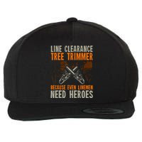 Line Clearance Tree Trimmer Arborist Wool Snapback Cap