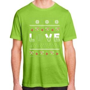 Love Christmas Tennis Ball Xmas Tennis Racket Sports Lover Gift Adult ChromaSoft Performance T-Shirt