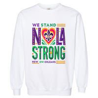 Louisiana Culture T Vintag We Stand Nola Strong Apparel Garment-Dyed Sweatshirt