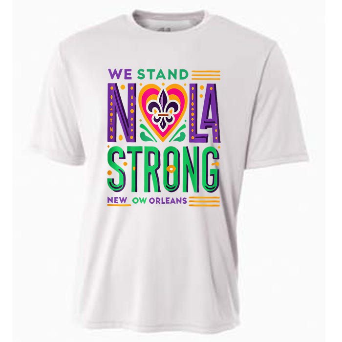 Louisiana Culture T Vintag We Stand Nola Strong Apparel Cooling Performance Crew T-Shirt