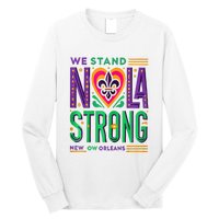 Louisiana Culture T Vintag We Stand Nola Strong Apparel Long Sleeve Shirt