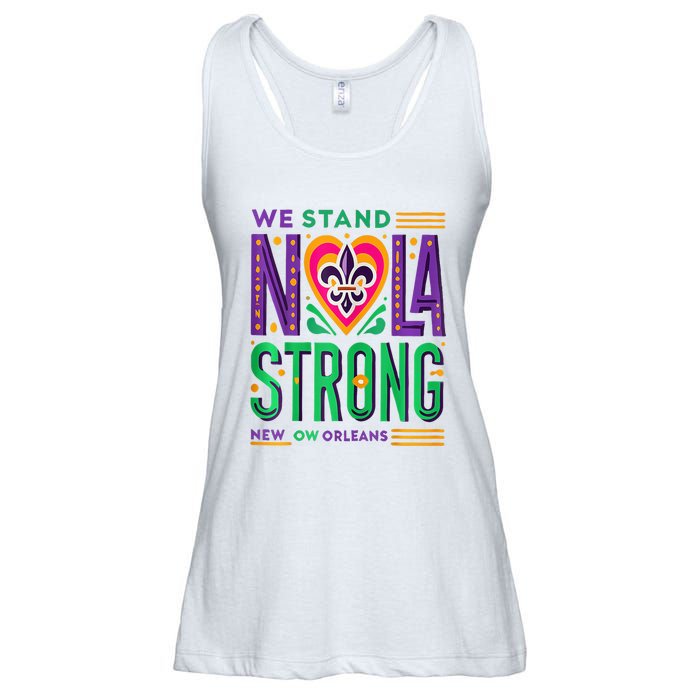 Louisiana Culture T Vintag We Stand Nola Strong Apparel Ladies Essential Flowy Tank