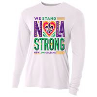 Louisiana Culture T Vintag We Stand Nola Strong Apparel Cooling Performance Long Sleeve Crew