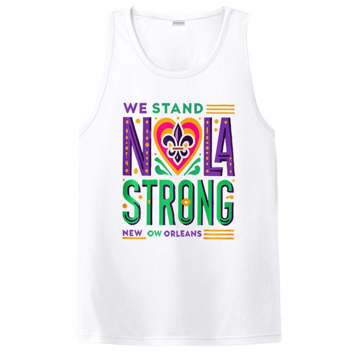 Louisiana Culture T Vintag We Stand Nola Strong Apparel PosiCharge Competitor Tank