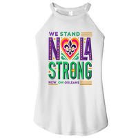 Louisiana Culture T Vintag We Stand Nola Strong Apparel Women's Perfect Tri Rocker Tank