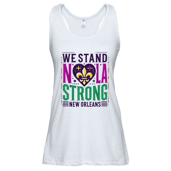 Louisiana Culture T Vintag We Stand Nola Strong Apparel Ladies Essential Flowy Tank