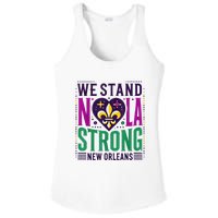 Louisiana Culture T Vintag We Stand Nola Strong Apparel Ladies PosiCharge Competitor Racerback Tank