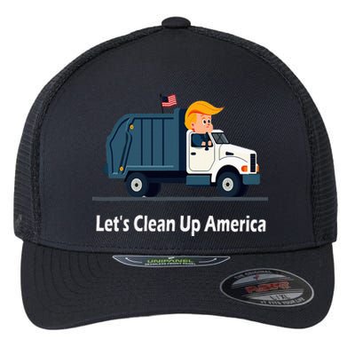 LetS Clean Up America With AmericaS Favorite Garbage Flexfit Unipanel Trucker Cap