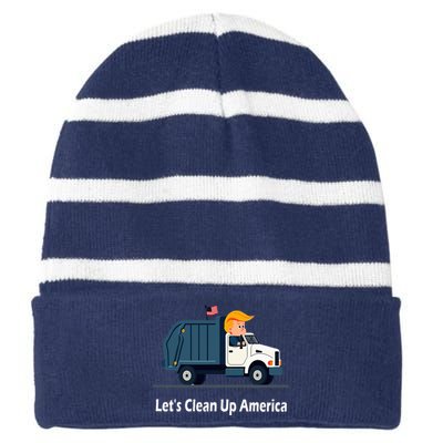 LetS Clean Up America With AmericaS Favorite Garbage Striped Beanie with Solid Band