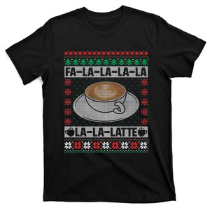 Latte Coffee Ugly Christmas Santa Sweater T-Shirt