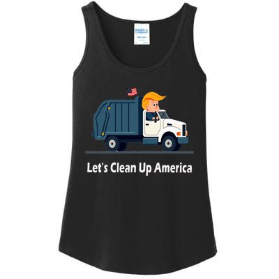 LetS Clean Up America With AmericaS Favorite Garbage Man Ladies Essential Tank