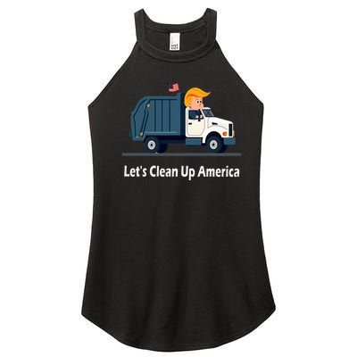 LetS Clean Up America With AmericaS Favorite Garbage Man Women's Perfect Tri Rocker Tank