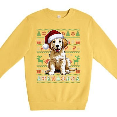 Labrador Christmas Ugly Sweater Funny Dog Lover Xmas Premium Crewneck Sweatshirt