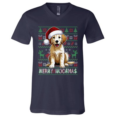 Labrador Christmas Ugly Sweater Funny Dog Lover Xmas V-Neck T-Shirt