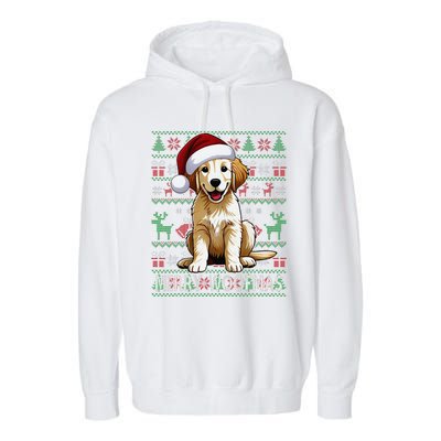 Labrador Christmas Ugly Sweater Funny Dog Lover Xmas Garment-Dyed Fleece Hoodie