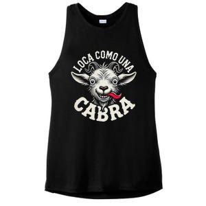 Loca Como Una Cabra Funny Spanish Saying Ladies PosiCharge Tri-Blend Wicking Tank