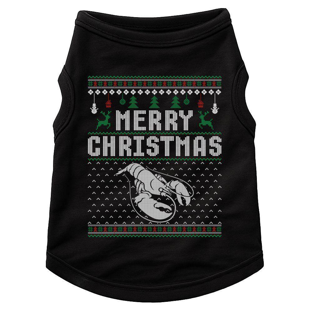 Lobster Christmas Ugly Funny Xmas Gift Doggie Tank
