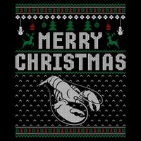 Lobster Christmas Ugly Funny Xmas Gift Drawstring Bag