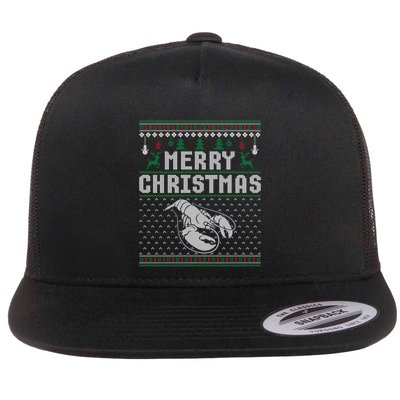 Lobster Christmas Ugly Funny Xmas Gift Flatbill Hat