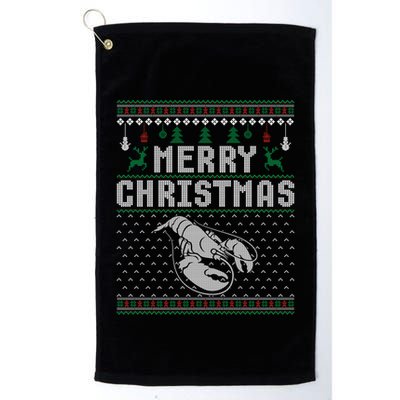 Lobster Christmas Ugly Funny Xmas Gift Golf Towel