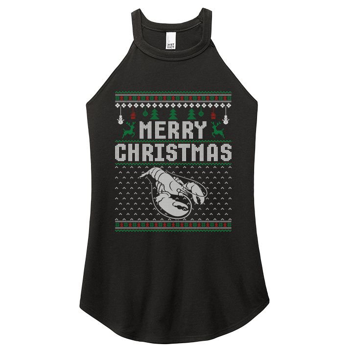 Lobster Christmas Ugly Funny Xmas Gift Women's Perfect Tri Rocker Tank