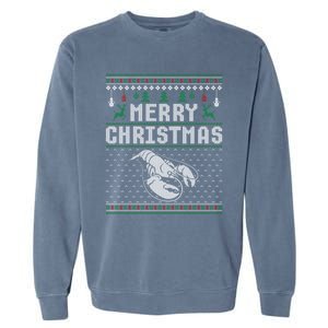 Lobster Christmas Ugly Funny Xmas Gift Garment-Dyed Sweatshirt