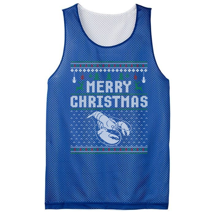 Lobster Christmas Ugly Funny Xmas Gift Mesh Reversible Basketball Jersey Tank