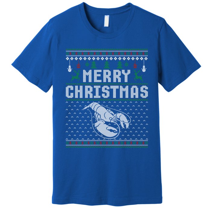 Lobster Christmas Ugly Funny Xmas Gift Premium T-Shirt