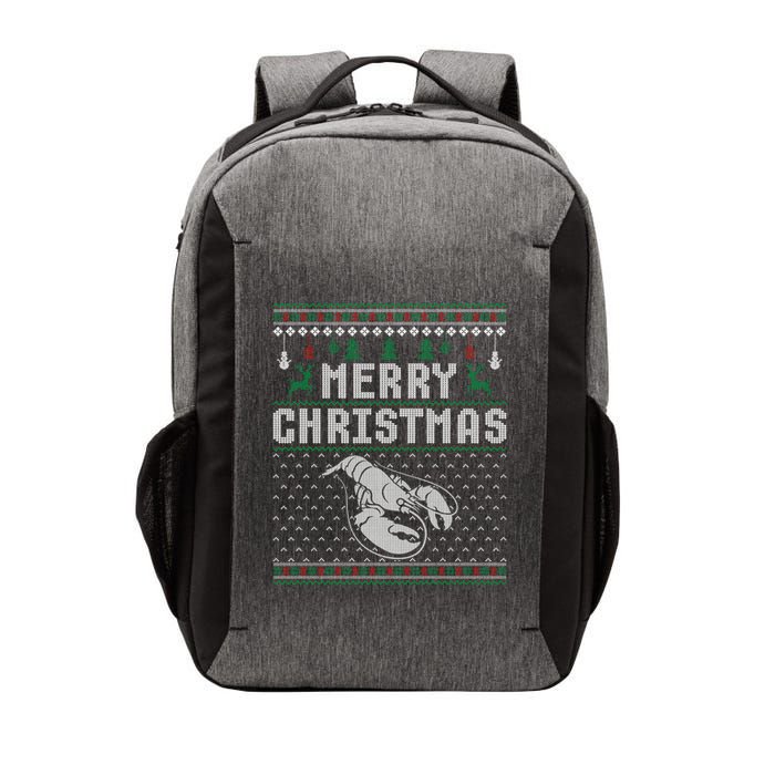 Lobster Christmas Ugly Funny Xmas Gift Vector Backpack