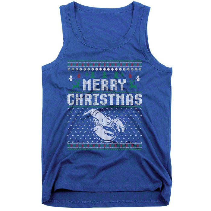 Lobster Christmas Ugly Funny Xmas Gift Tank Top