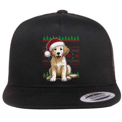 Labrador Christmas Ugly Sweater Funny Dog Lover Xmas Flat Bill Trucker Hat