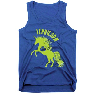 Lepricorn Cute Unicorn Leprechaun St Patricks Clover Gift Tank Top