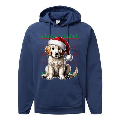 Labrador Christmas Ugly Sweater Funny Dog Lover Xmas Performance Fleece Hoodie