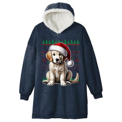 Labrador Christmas Ugly Sweater Funny Dog Lover Xmas Hooded Wearable Blanket