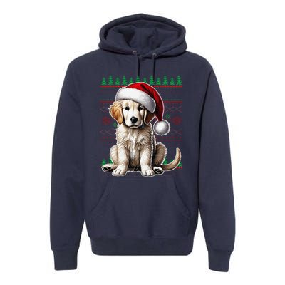 Labrador Christmas Ugly Sweater Funny Dog Lover Xmas Premium Hoodie