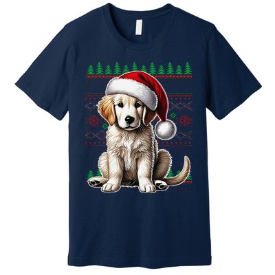 Labrador Christmas Ugly Sweater Funny Dog Lover Xmas Premium T-Shirt