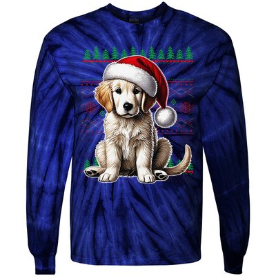 Labrador Christmas Ugly Sweater Funny Dog Lover Xmas Tie-Dye Long Sleeve Shirt