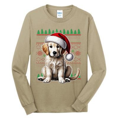 Labrador Christmas Ugly Sweater Funny Dog Lover Xmas Tall Long Sleeve T-Shirt