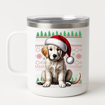 Labrador Christmas Ugly Sweater Funny Dog Lover Xmas 12 oz Stainless Steel Tumbler Cup