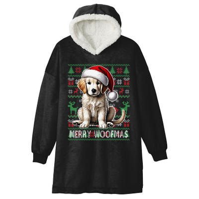 Labrador Christmas Ugly Sweater Funny Dog Lover Xmas Hooded Wearable Blanket