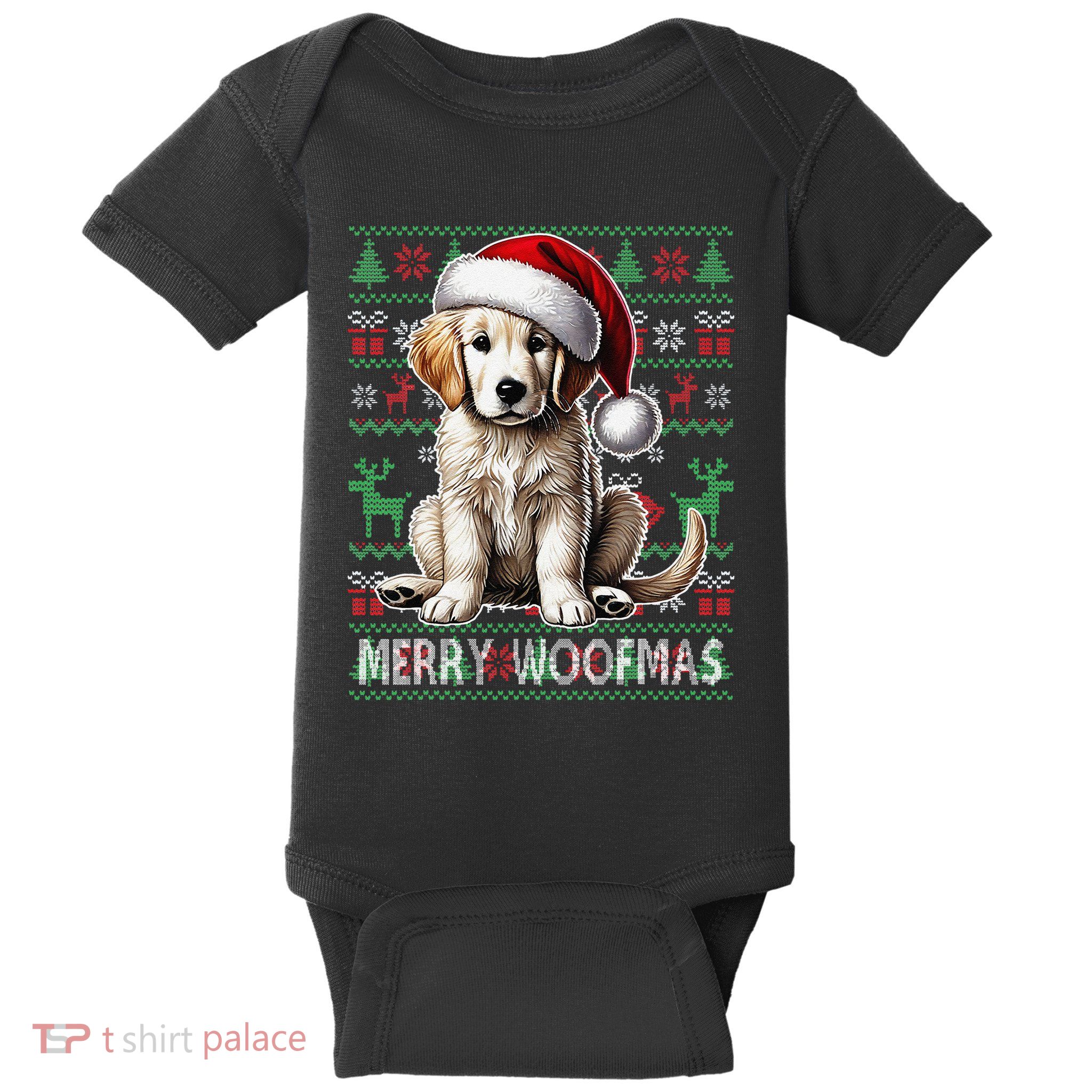 Labrador Christmas Ugly Sweater Funny Dog Lover Xmas Baby Bodysuit