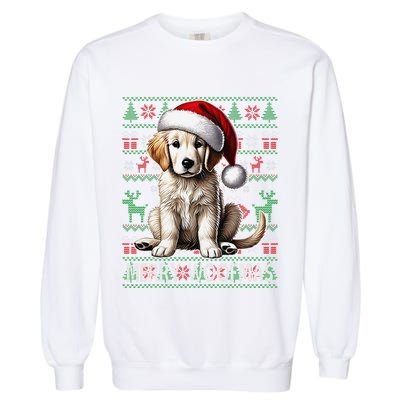 Labrador Christmas Ugly Sweater Funny Dog Lover Xmas Garment-Dyed Sweatshirt