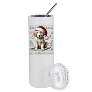 Labrador Christmas Ugly Sweater Funny Dog Lover Xmas Stainless Steel Tumbler