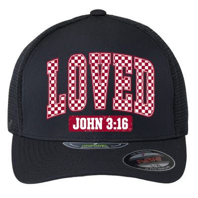 Loved Christian Valentines Great Gift Flexfit Unipanel Trucker Cap