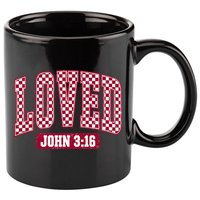 Loved Christian Valentines Great Gift 11oz C Handle Ceramic Mug