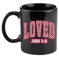 Loved Christian Valentines Great Gift 11oz C Handle Ceramic Mug