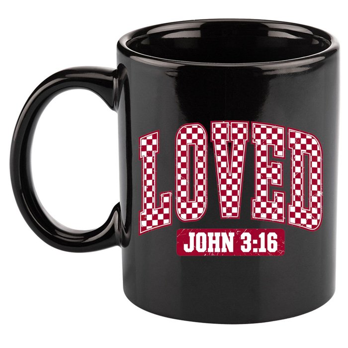 Loved Christian Valentines Great Gift 11oz C Handle Ceramic Mug