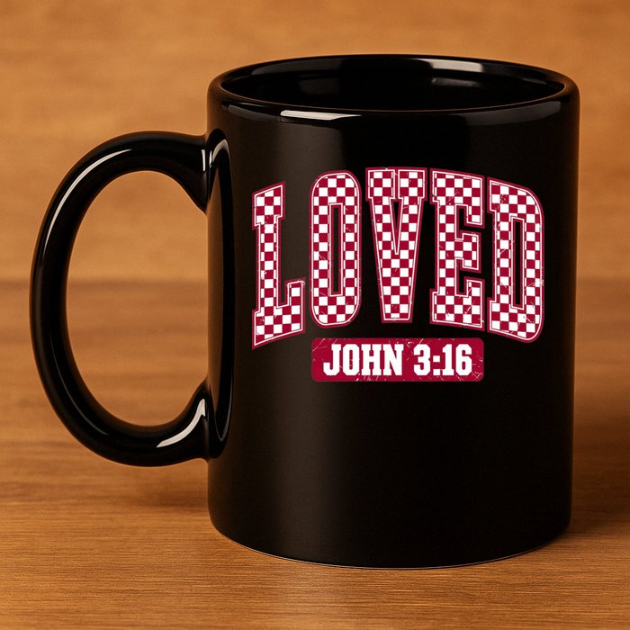 Loved Christian Valentines Great Gift 11oz C Handle Ceramic Mug